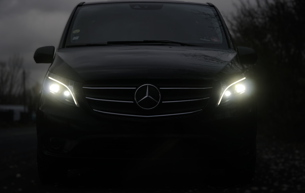 Black Mercedes-Benz VIP van